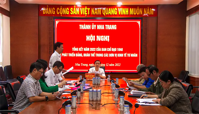  Nha Trang: Tổng kết công tác phát triển đảng, đoàn thể trong các đơn vị kinh tế tư nhân năm 2022