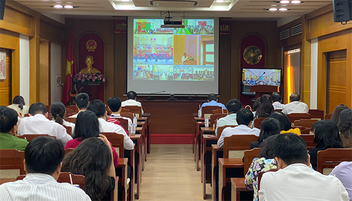  UBND tỉnh Khánh Hòa tổ chức hội nghị giới thiệu văn bản pháp luật mới lần thứ nhất năm 2023 cho cán bộ lãnh đạo tỉnh